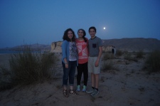 Me, Abigail and Jonathan under the full moon.